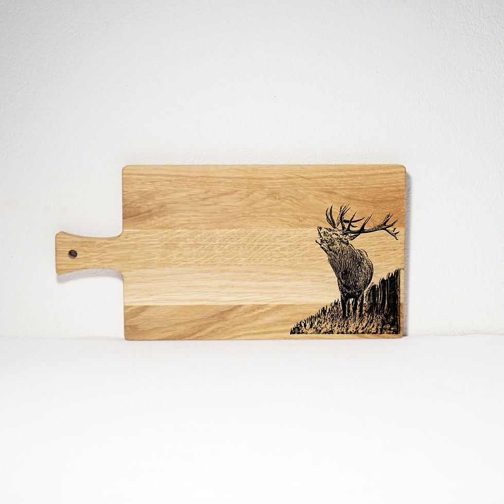 Miniaturbild: Schneidbrett Holz, Eiche, Lasergravur, Fotogravur, Wunschgravur, Wunschtext, Geschenkidee, Wunschsujet
