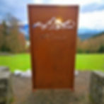 Sichtschutzwand Metall, Rostoptik, Sujet nach Wunsch, Wunschtext, individuell nach Kundenwunsch, personalisierbar, Unikat