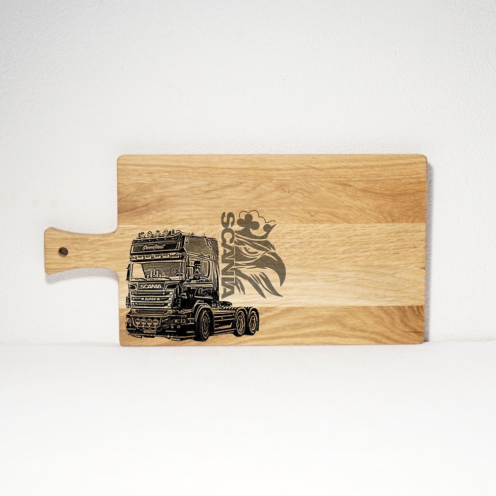 Miniaturbild: Schneidbrett Holz, Eiche, Lasergravur, Fotogravur, Wunschgravur, Wunschtext, Geschenkidee, Wunschsujet