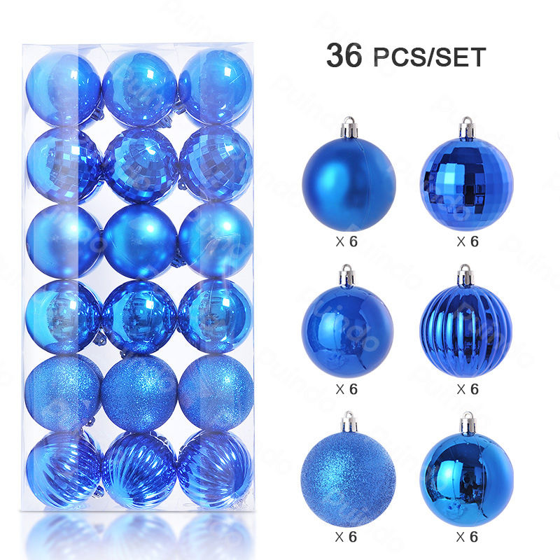 Miniature : Colorful Christmas bauble Ornaments Set Shatterproof Xmas tree decorations ball