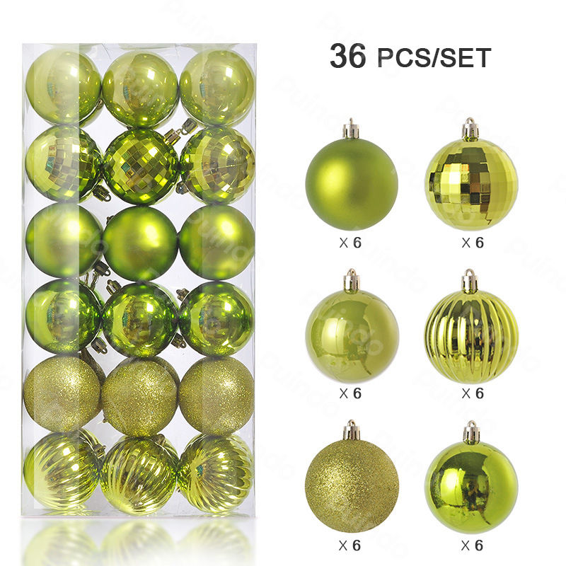 Miniature : Colorful Christmas bauble Ornaments Set Shatterproof Xmas tree decorations ball
