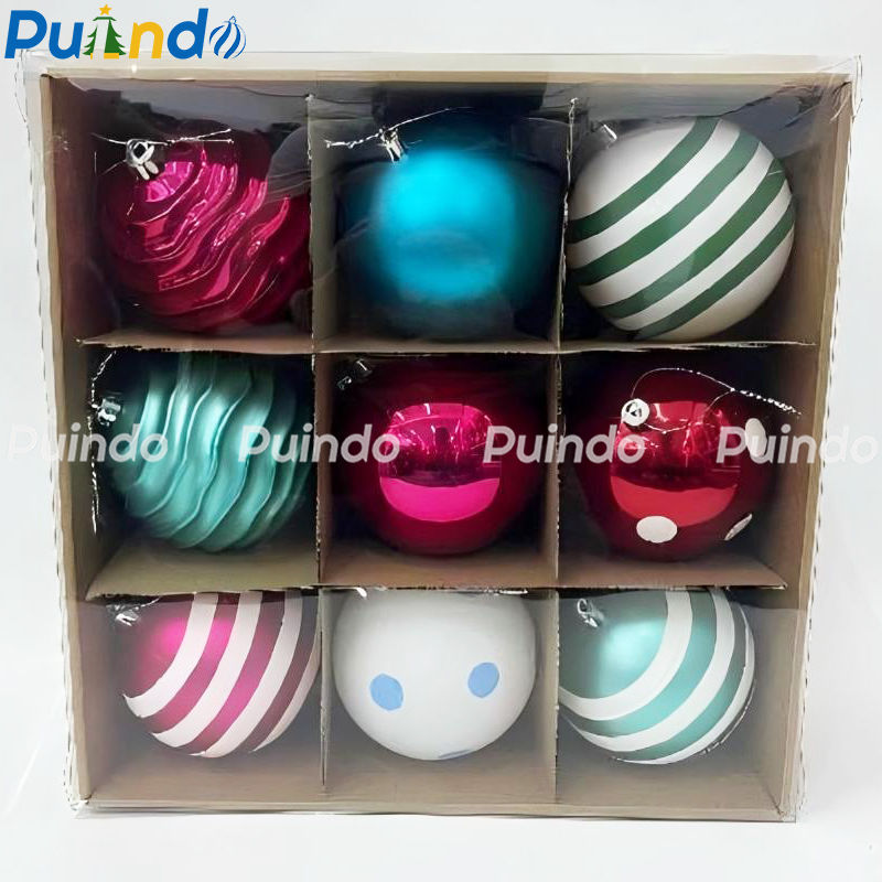 Thumbnail: Candy Cane Theme Christmas balls sets ornaments Christmas Tree Baubles