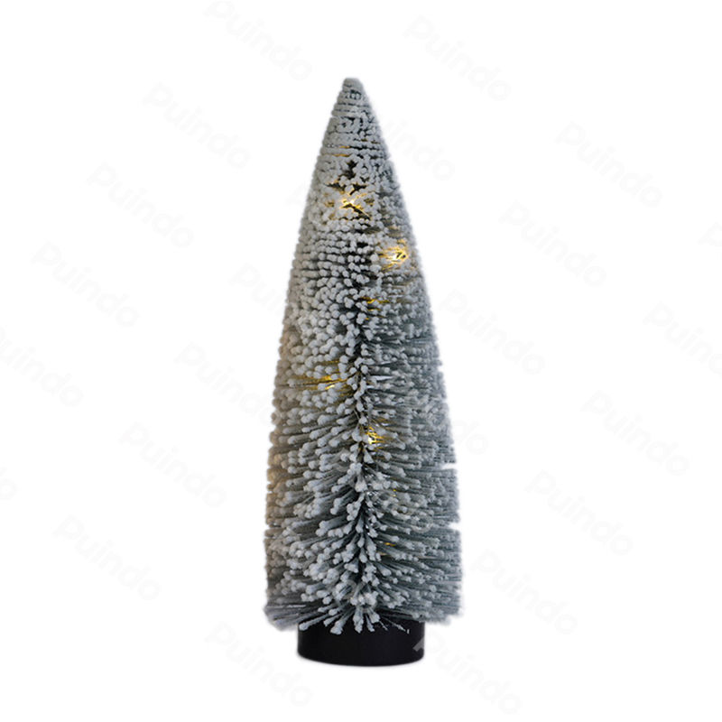 Miniatura: Mini Flocked Xmas tree decoration with Led Lighting Tabletop Christmas Tree