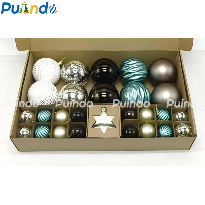 Thumbnail: Candy Cane Theme New Christmas balls sets ornaments Christmas Tree Baubles