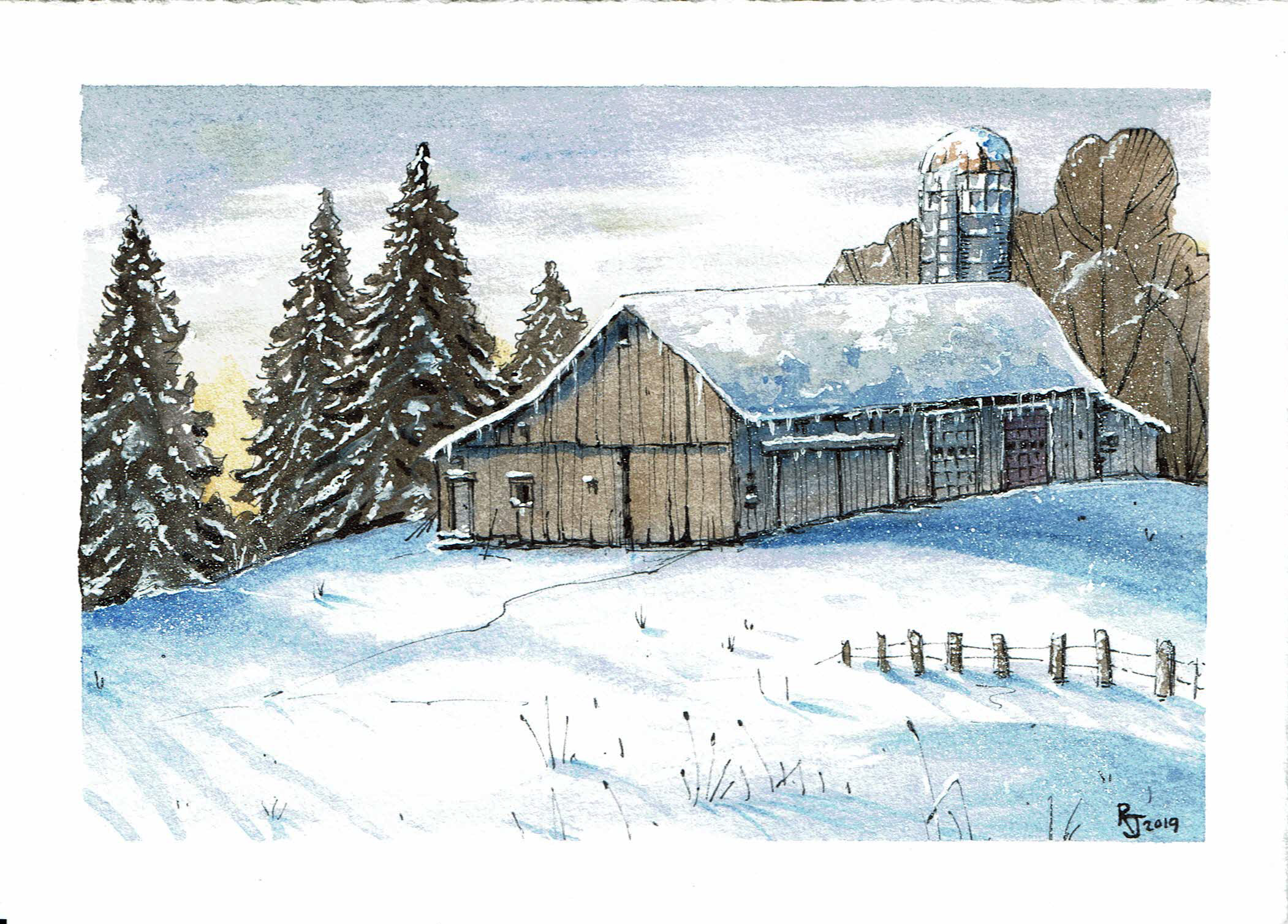 Winter farm