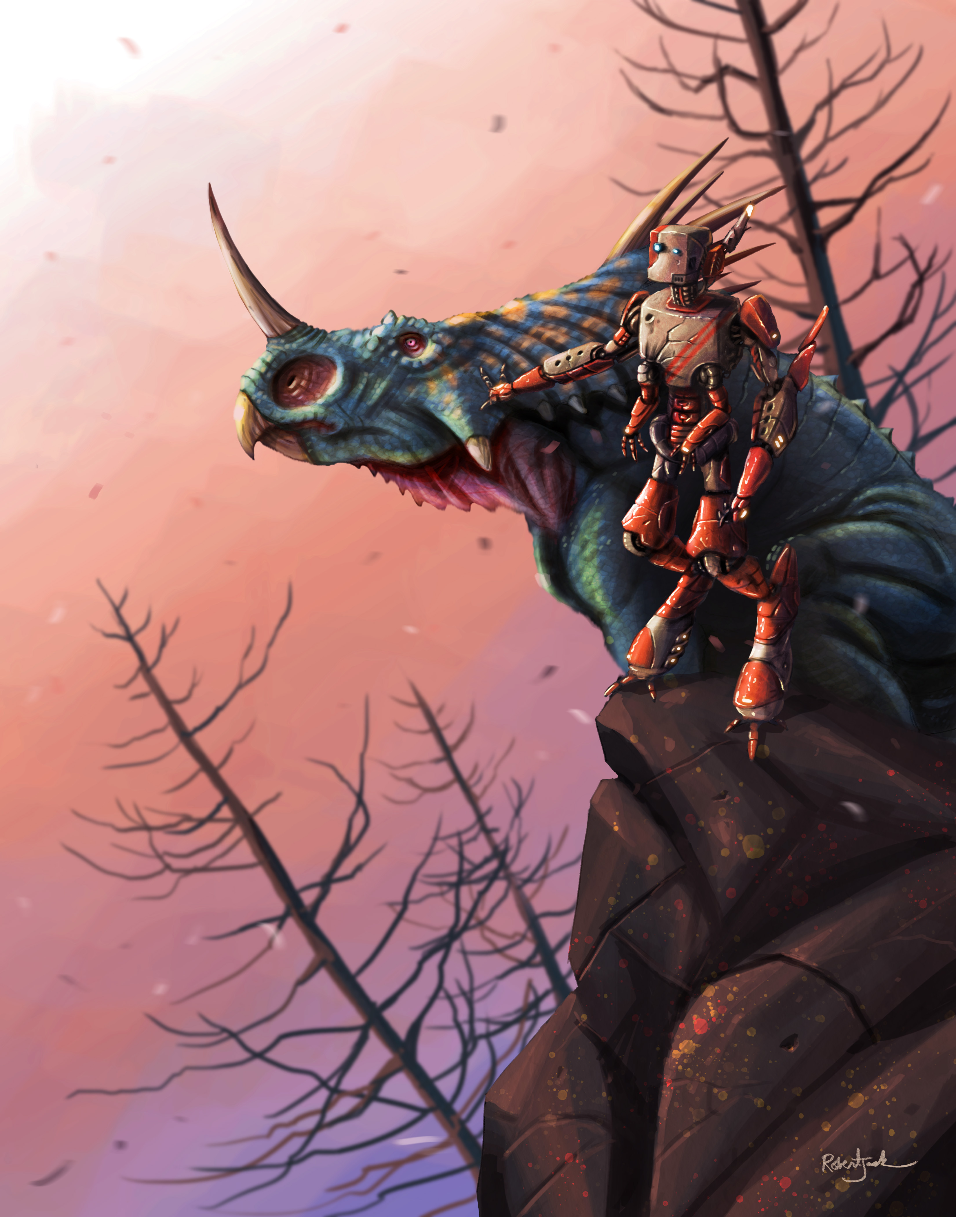 Robot and Styracosaurus