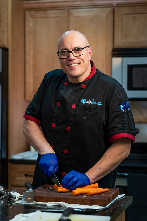 Brian Isbell, Chef Brian Isbell LLC Syracuse area Central New York Magazine Article In 1995, Brian Isbell graduated from BOCES with a culinary arts degree at the top of his class, but instead worked in the railroad industry. Twenty-five years later, Isbell retired at 42 years old and launched his Personal Chef and meal prep delivery service at the beginning of 2020. Chef Brian now has a commercial kitchen on Milton Avenue in Syracuse and a staff of seven including wife Kim as his sous chef. Isbell offers meal prep clients dishes like Pulled Pork Mac n’ Cheese, Pasta Fagioli, Jack Daniel’s Flank Steak and Spinach Strawberry Salad. His delivery drivers deliver to all of Onondaga County. His clients include busy families, as well as people ordering for their elderly parents or college-aged kids. Menus are announced each Wednesday at 3pm and customers can order online. Meals are delivered the following Wednesday and placed in reusable cooler bags. There is no commitment to sign