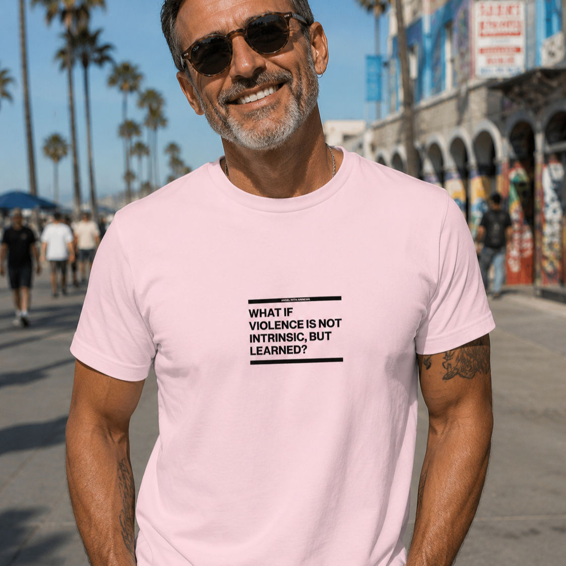 "What If Violence Is Not Intrinsic, but Learned?" Unisex t-shirt