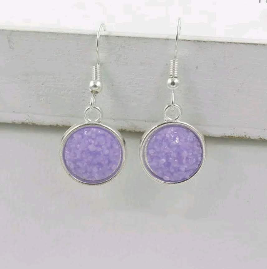 Thumbnail: Druzy Dangle Earrings