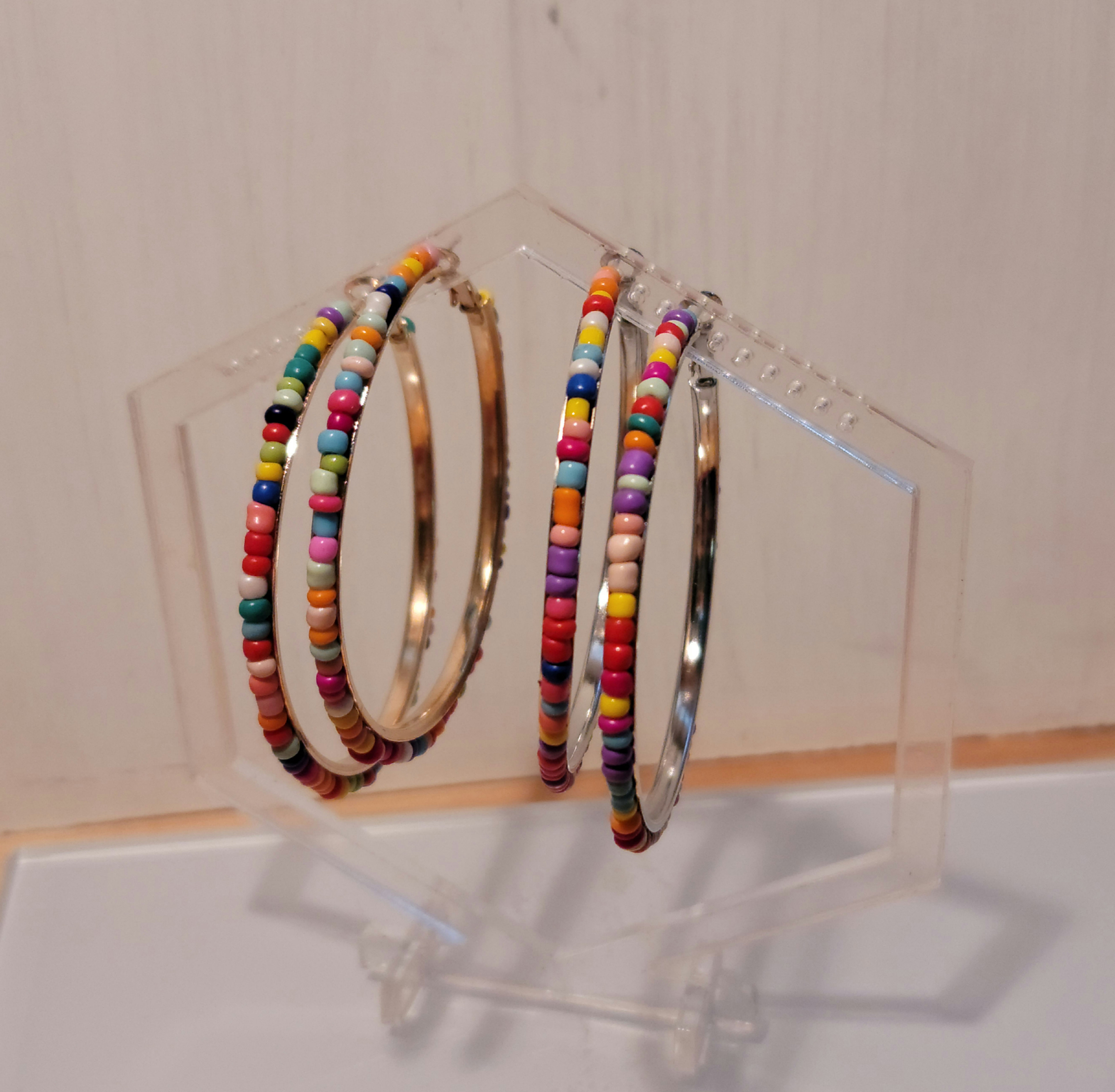 Beaded Hoops