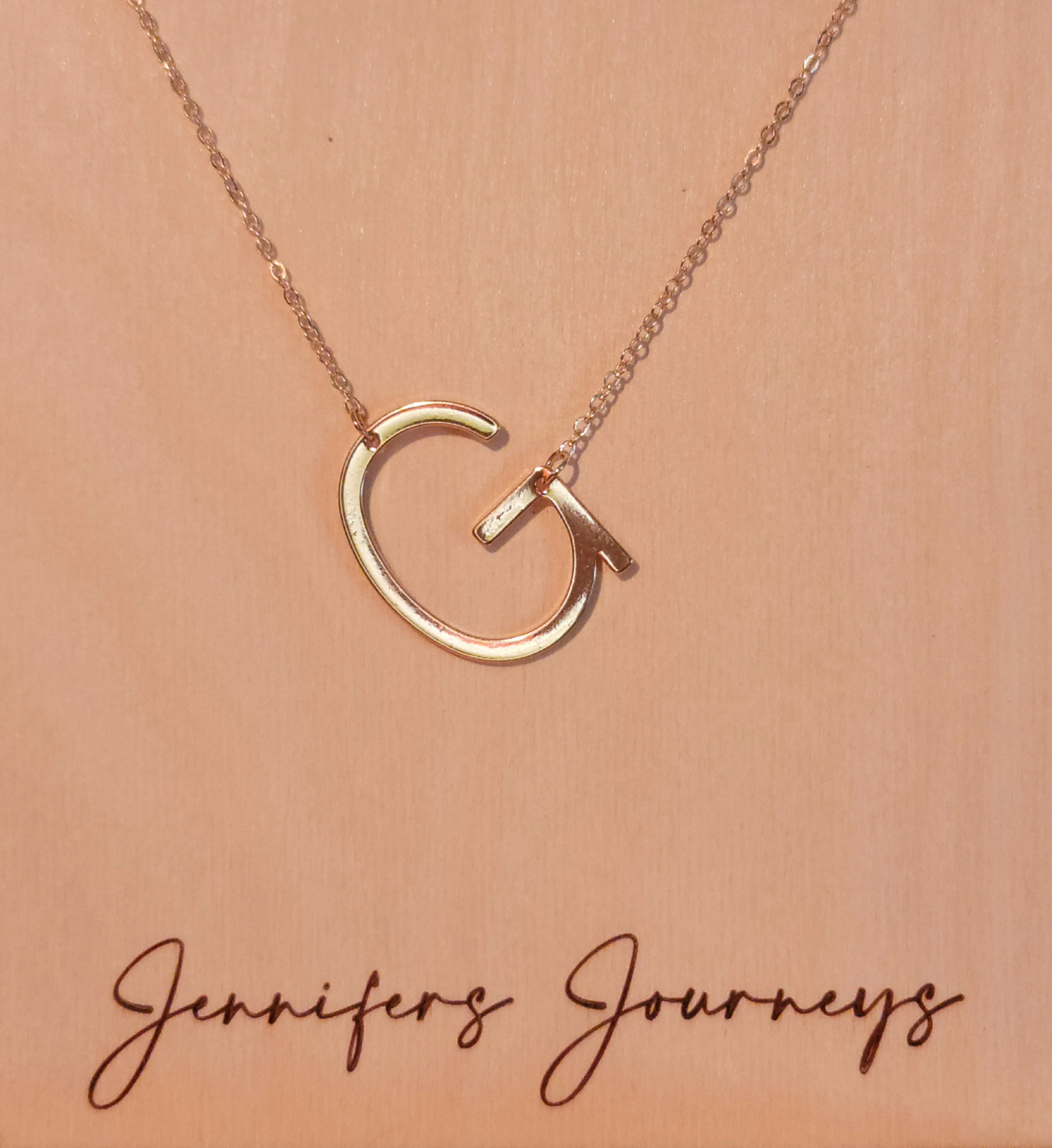 Big Initial Necklace-G