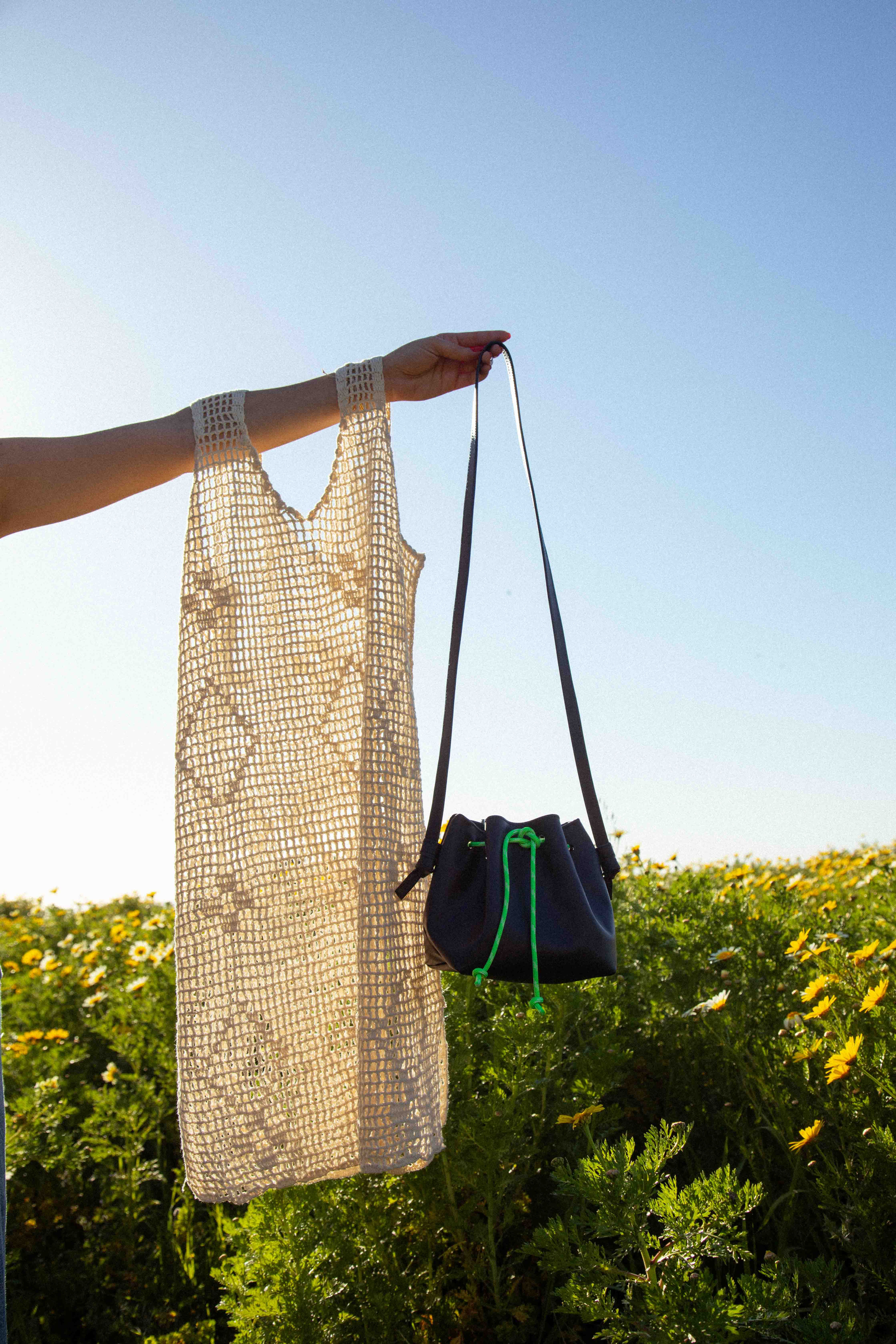 Giselle Mini cuir bleu marine