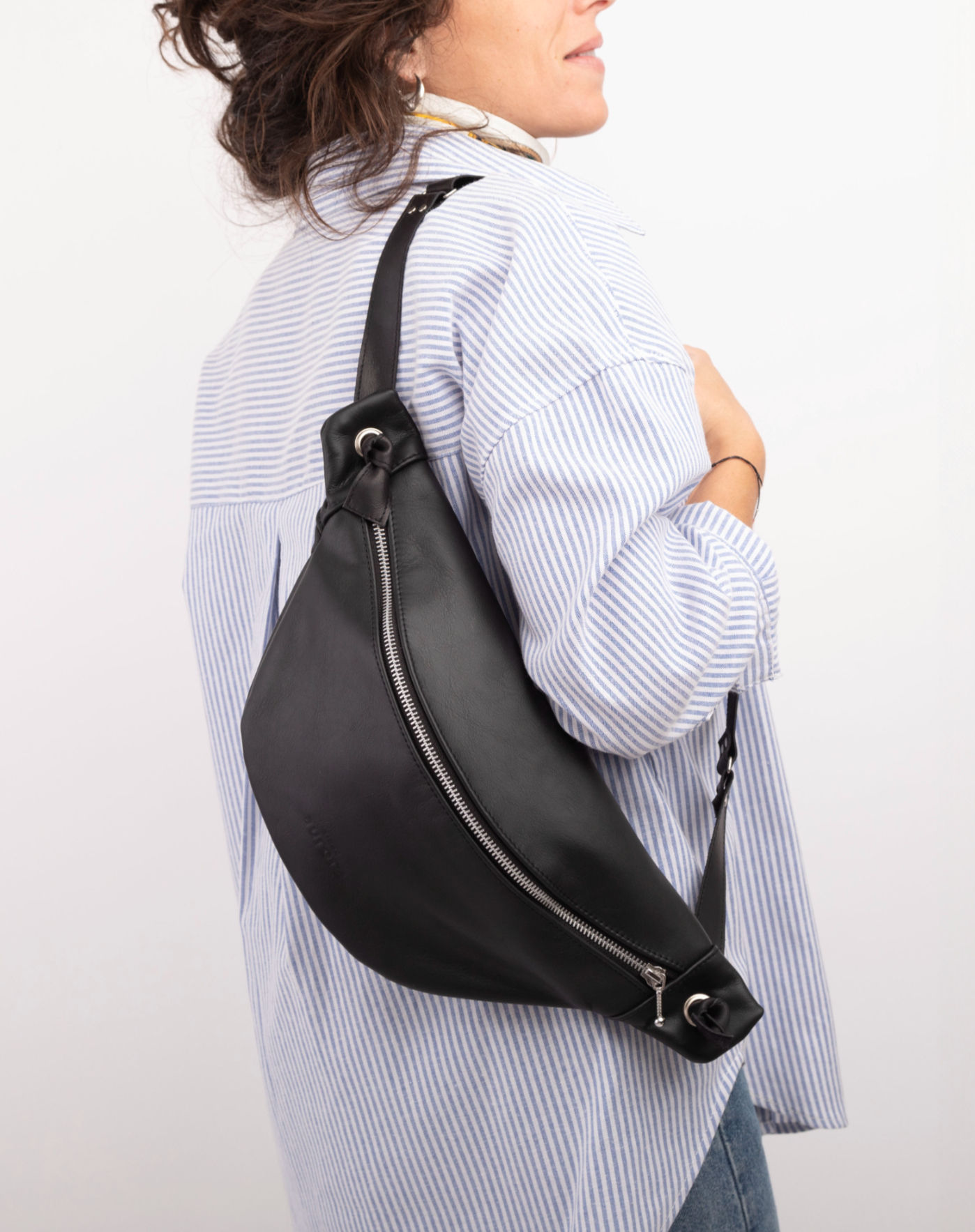 Banane Nina - cuir Noir