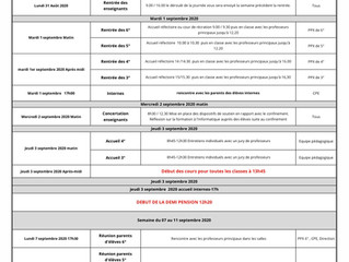 La rentrée approche