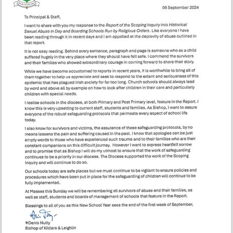 Bishop's Letter