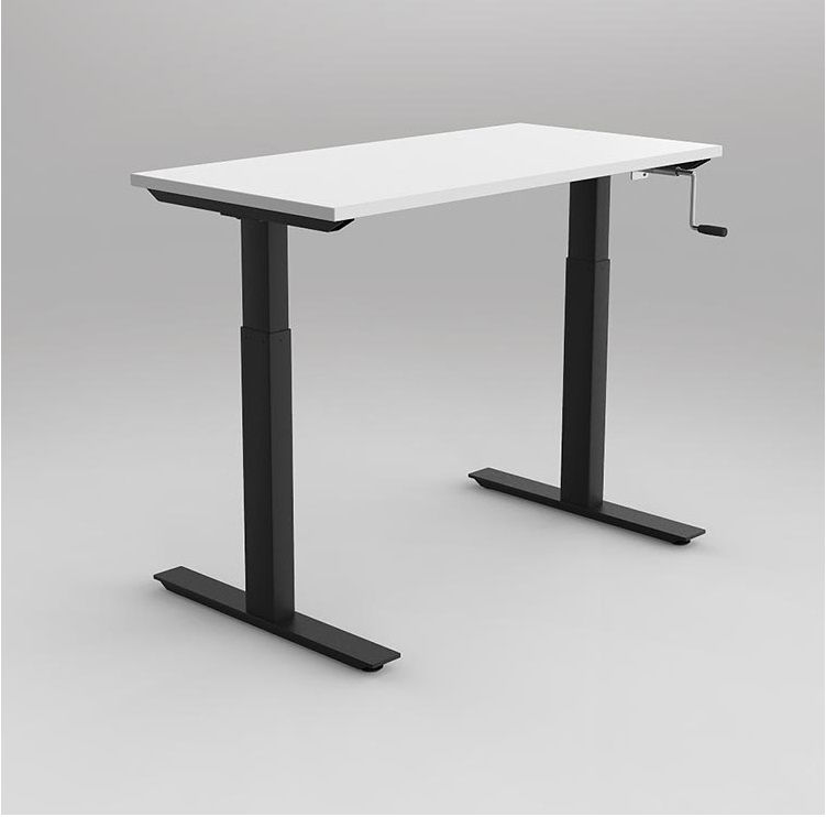 Thumbnail: Winder Manual Adjustable Straight Desk Metal Leg