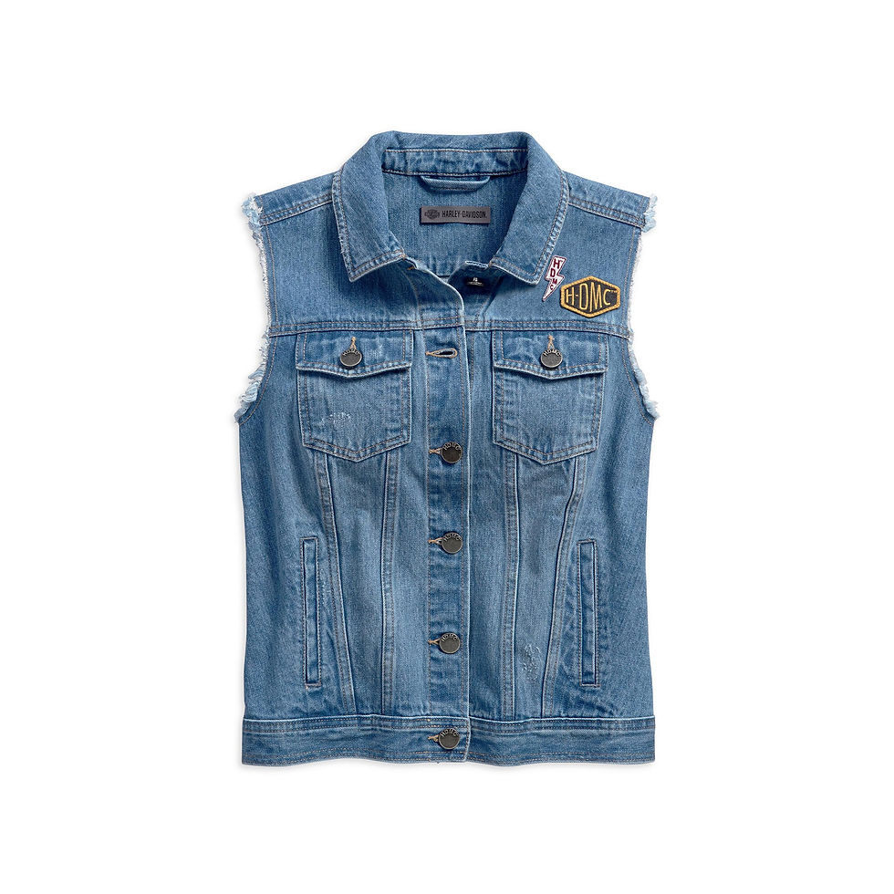 Miniature : GILET JEAN SM SKULL LIGHTNING
