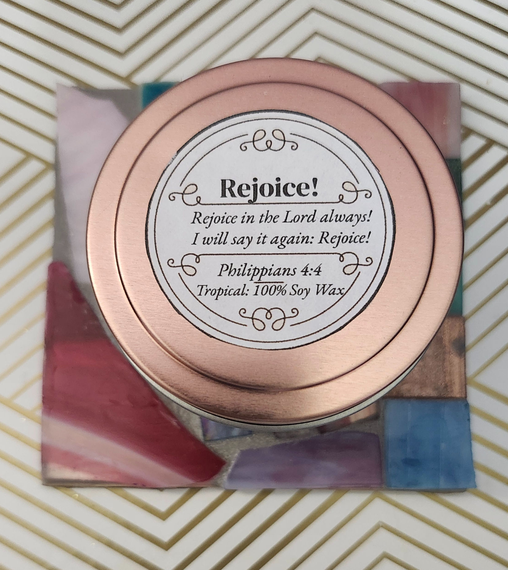 I will Rejoice- Scripture Candle