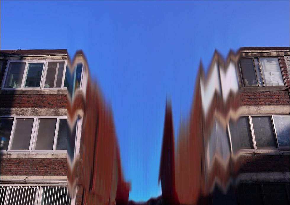 Red block building