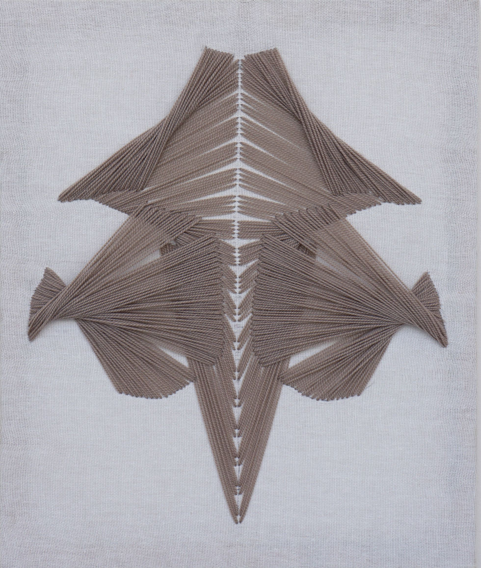 textile sculpture of muscle fibers