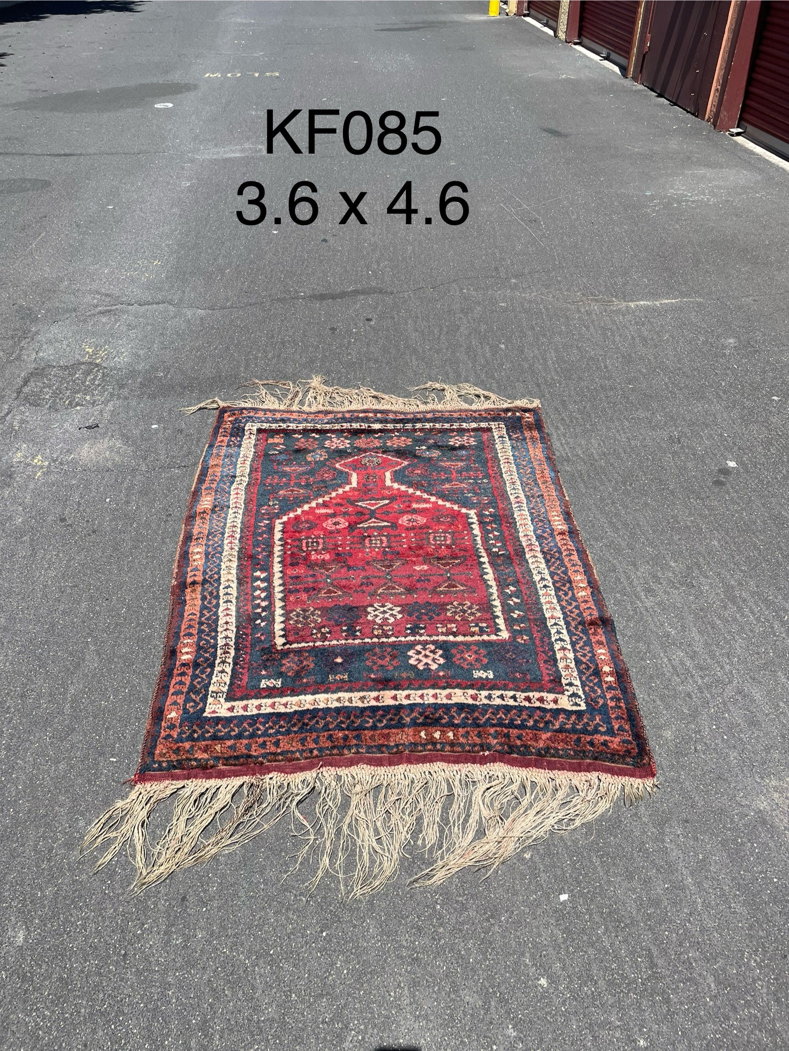 old Kazak (Prayer) Rug — 3'6" x 4'6"