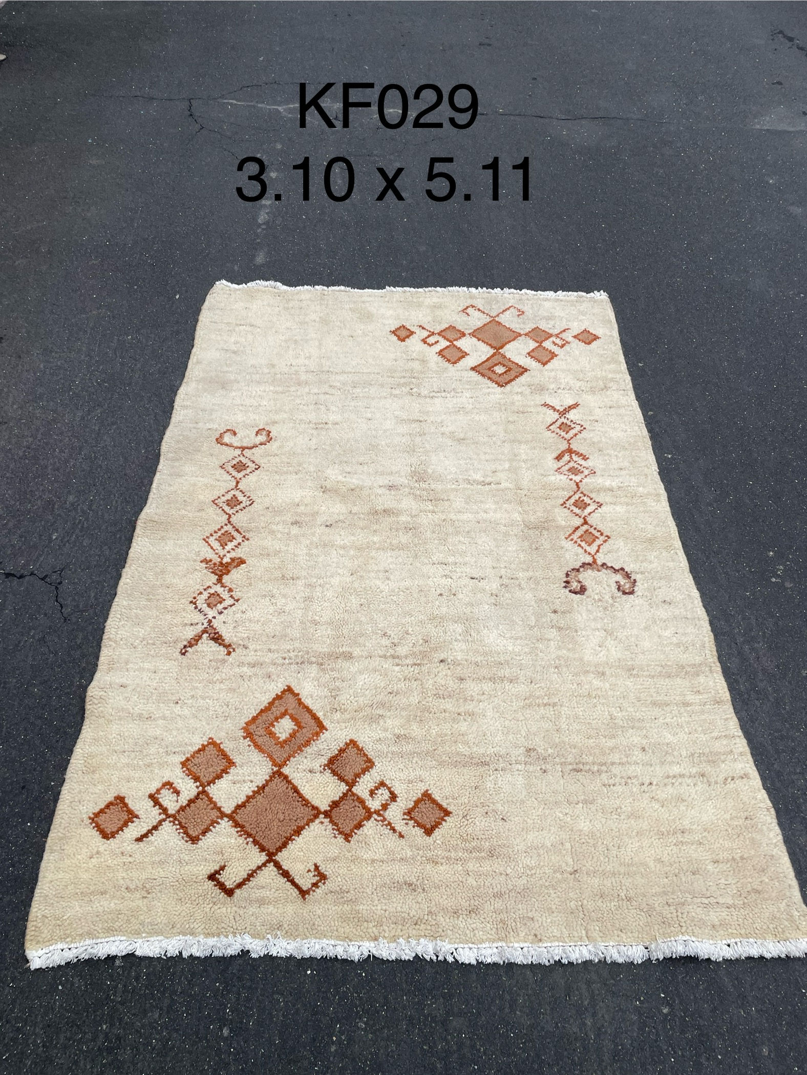 Gabba — Beige Brown Rug — 3'10" x 5'7"