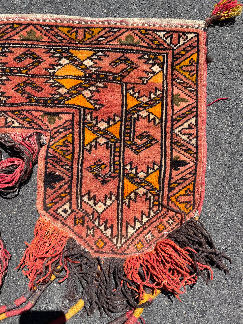 Thumbnail: Vintage handmade rug Rug — 1'10" x 2'11"