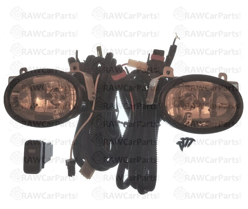 Front Fog Lights Kit With Loom for Honda Civic Type R EP3 / Sport EP2 Facelift RAW Car Parts