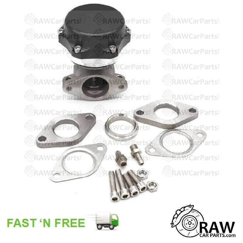 BLACK 2 Bolt Hole Flanged 38mm 7 / 14 PSI 0.5 / 1 BAR External Wastegate