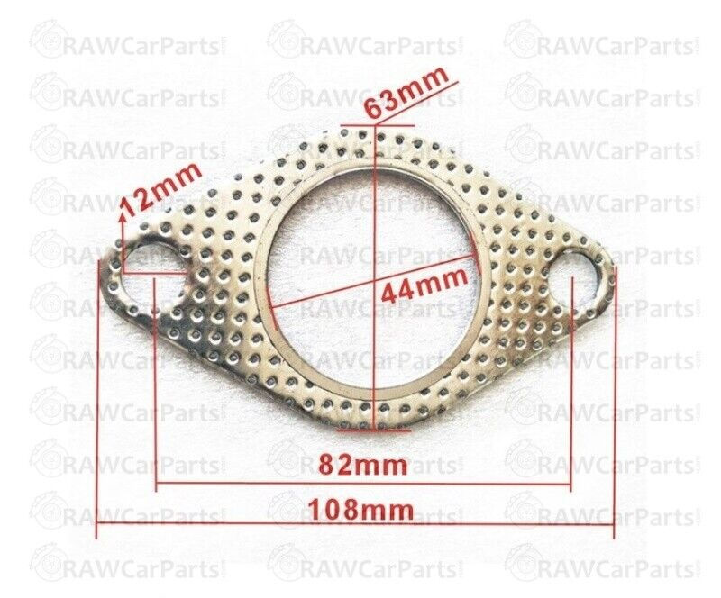 1.75" | 44mm 2 Bolt Exhaust Pipe Perforated Aluminium Gasket | JDM Civic Swift