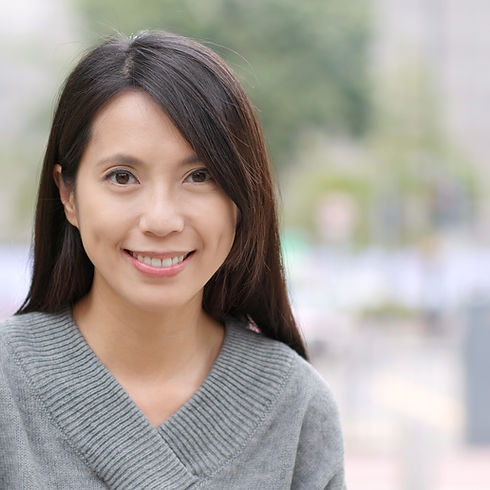 Woman in Grey Sweater
