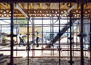 Construction workers on work site