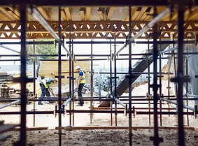 Construction workers on work site