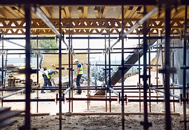 Construction workers on work site