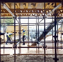 Construction workers on work site
