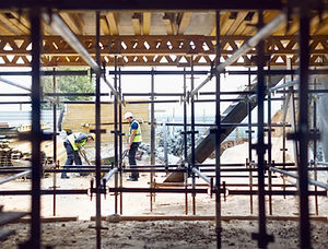 Construction workers on work site