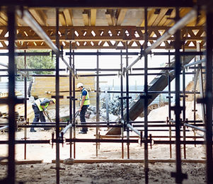 Construction workers on work site