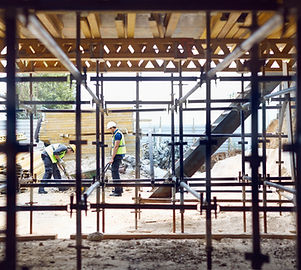 Construction workers on work site