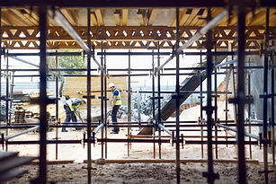 Construction workers on work site