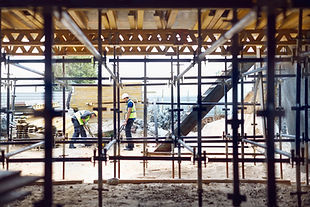 Construction workers on work site