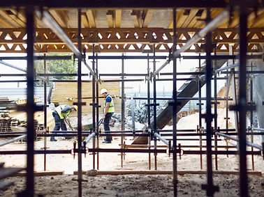 Construction workers on work site