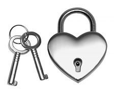 stainless steel heart shaped lock