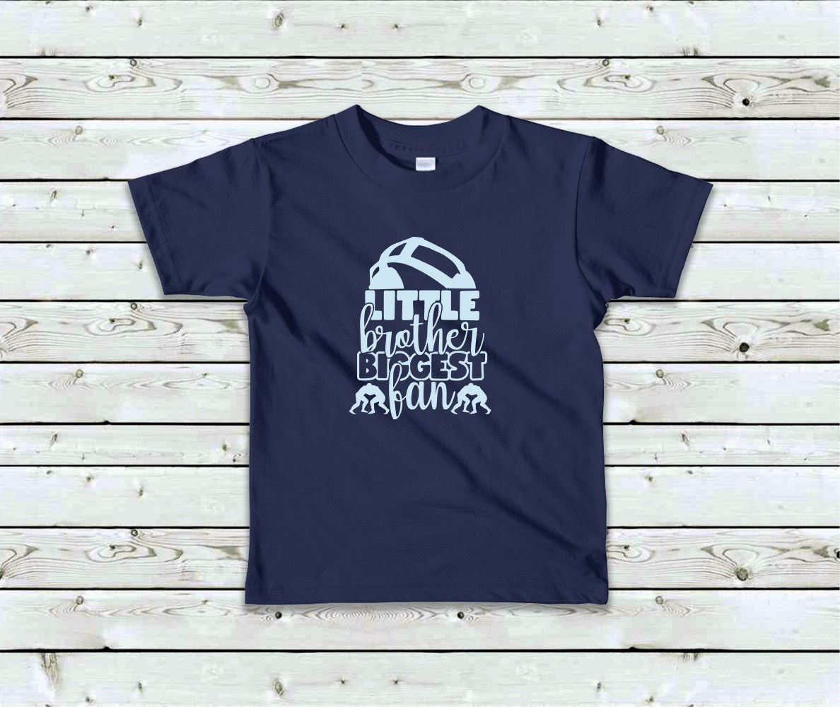 Little brother Biggest Fan Wrestling T-Shirt