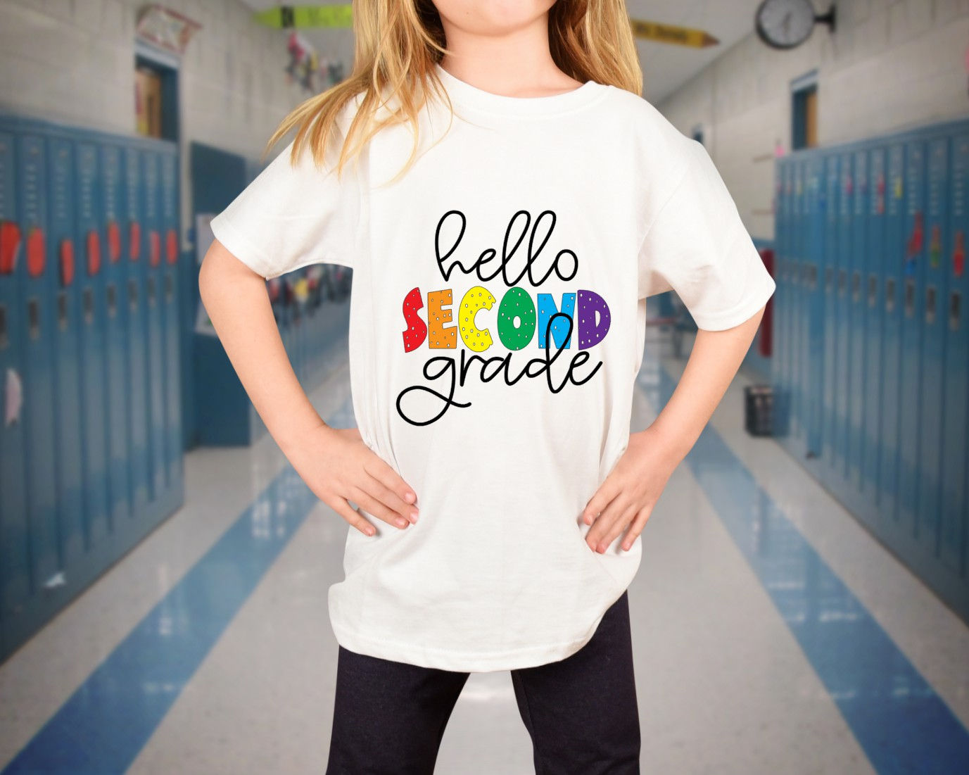 🌈✏️ Hello Second Grade Shirt 📚✨