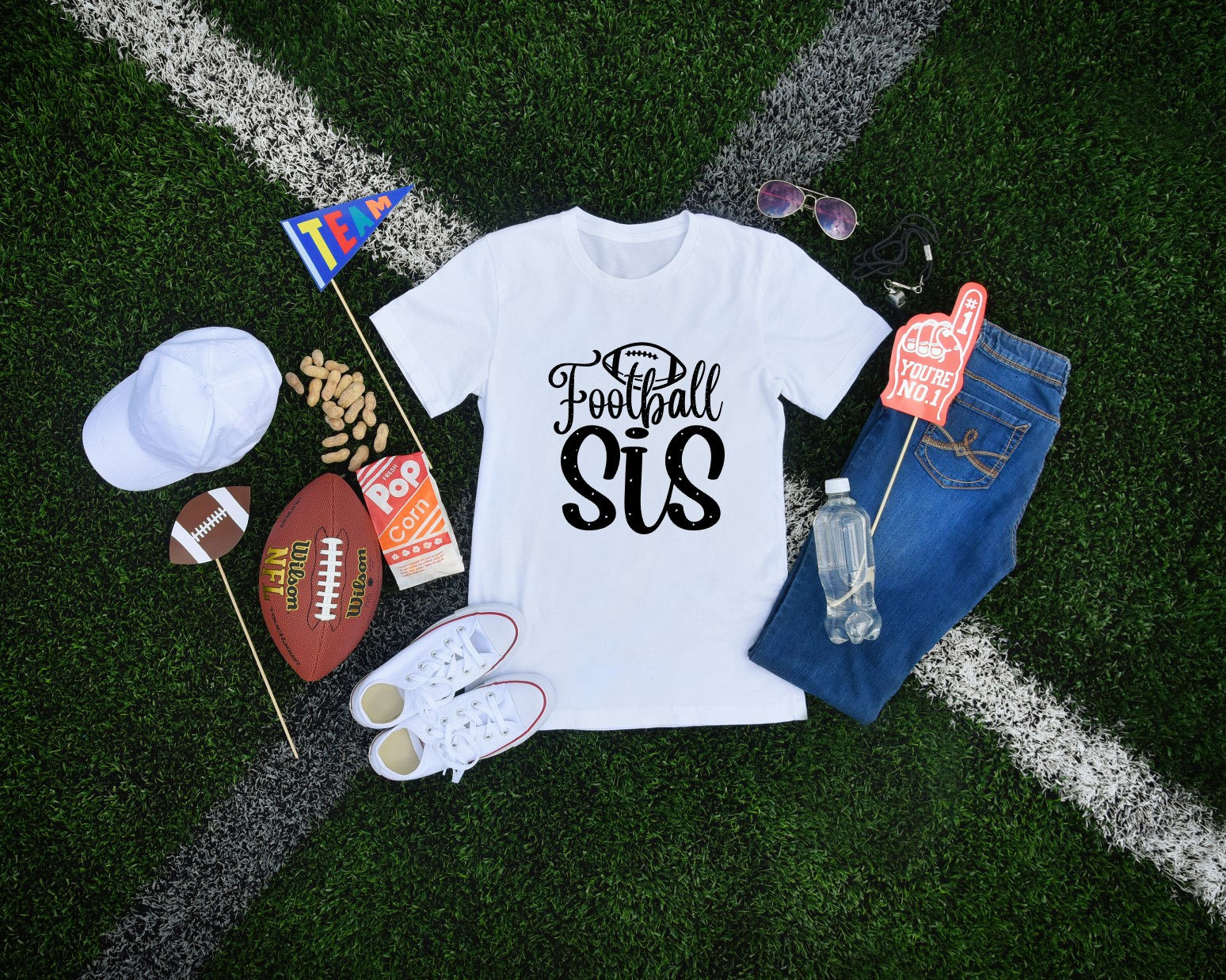 Football Sis Football T-Shirt