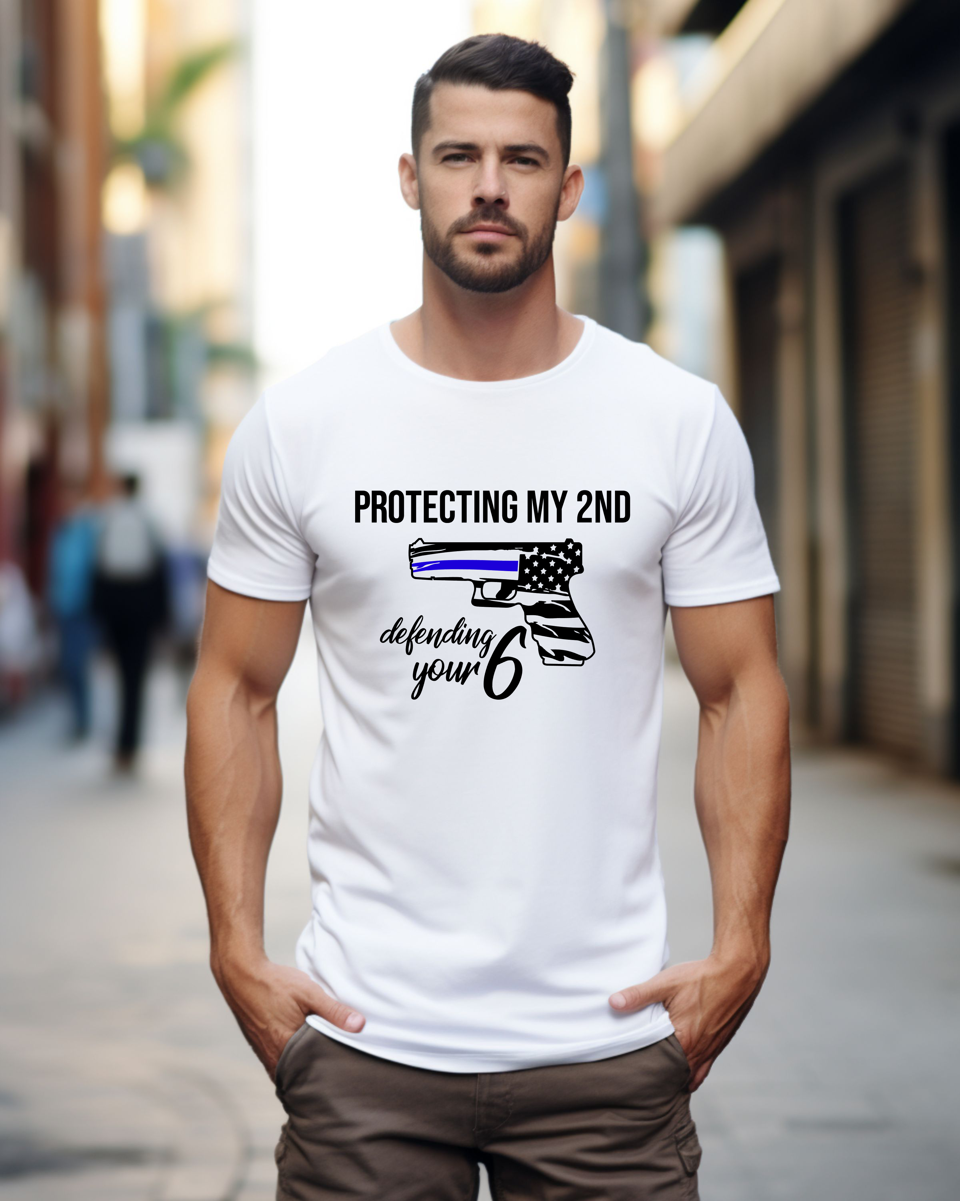 Protecting My 2nd - Defending Your 6 Police Officer Law Enforcement T-Shirt
