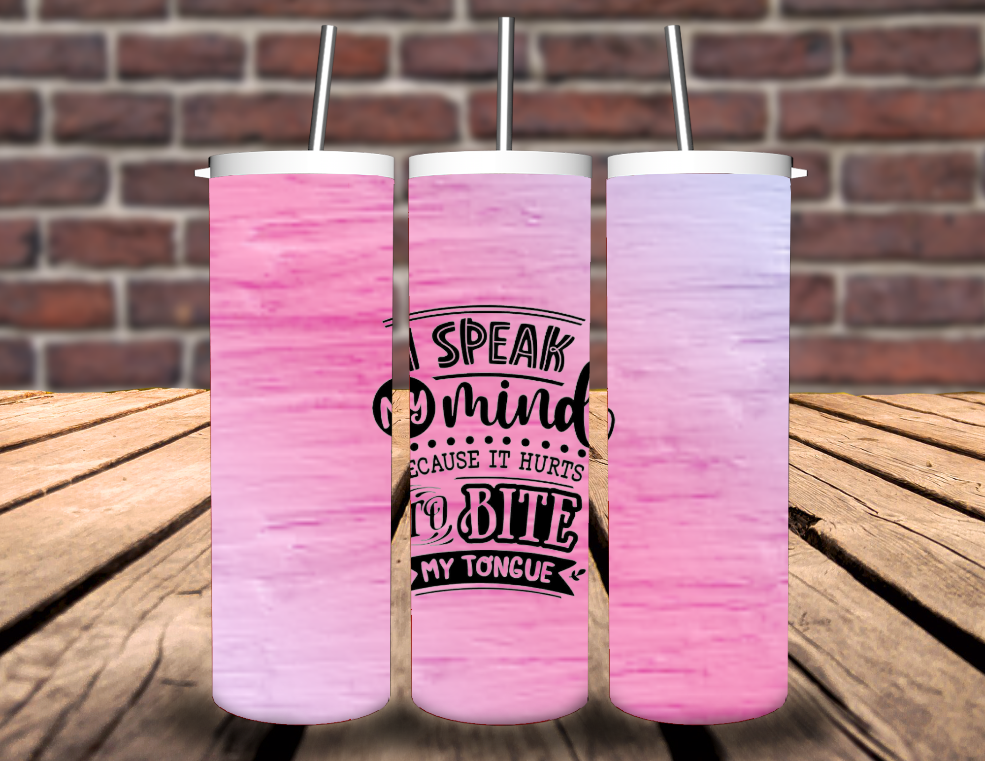 I Speak My Mind Because It Hurts To Bite My Tongue Funny Sarcstic Tumbler