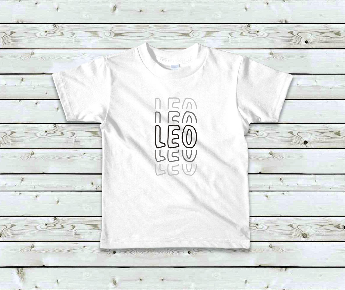 Retro Leo Letter Stack Shirt ♌️🖤✨