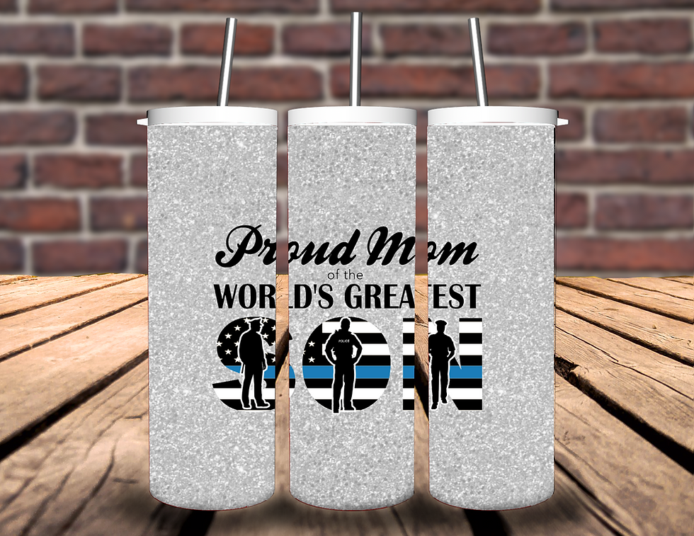 Proud Police Mom Tumbler