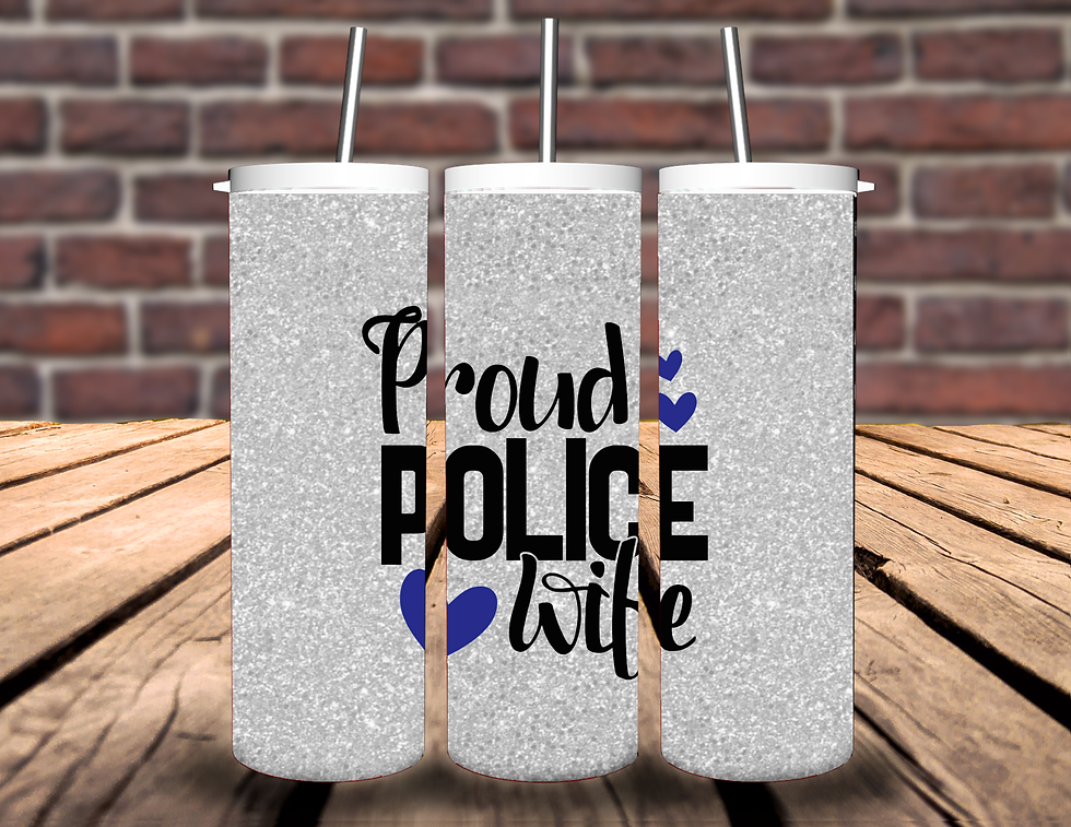 Proud Police Wife Tumbler